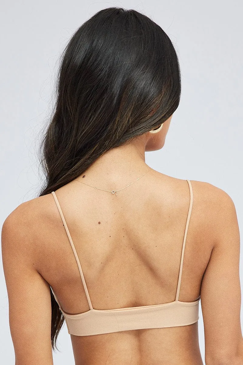 Beige Bralette sold by Ally Fashion product image thumbnail 5