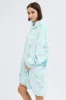 Green Cloud Print Cosy Blanket Hoodie PJ sold by Ally Fashion