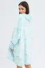 Green Cloud Print Cosy Blanket Hoodie PJ sold by Ally Fashion