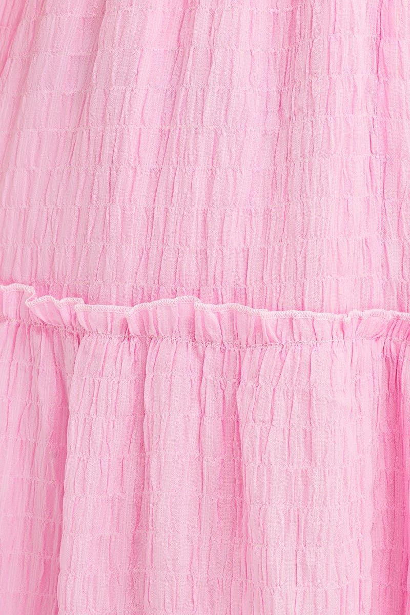 Pink Midi Dress Short Sleeve sold by Ally Fashion product image thumbnail 6