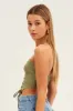 Green Lace Up Corset Top sold by Ally Fashion