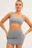 Green Mini Skirt Bodycon Double Layered sold by Ally Fashion