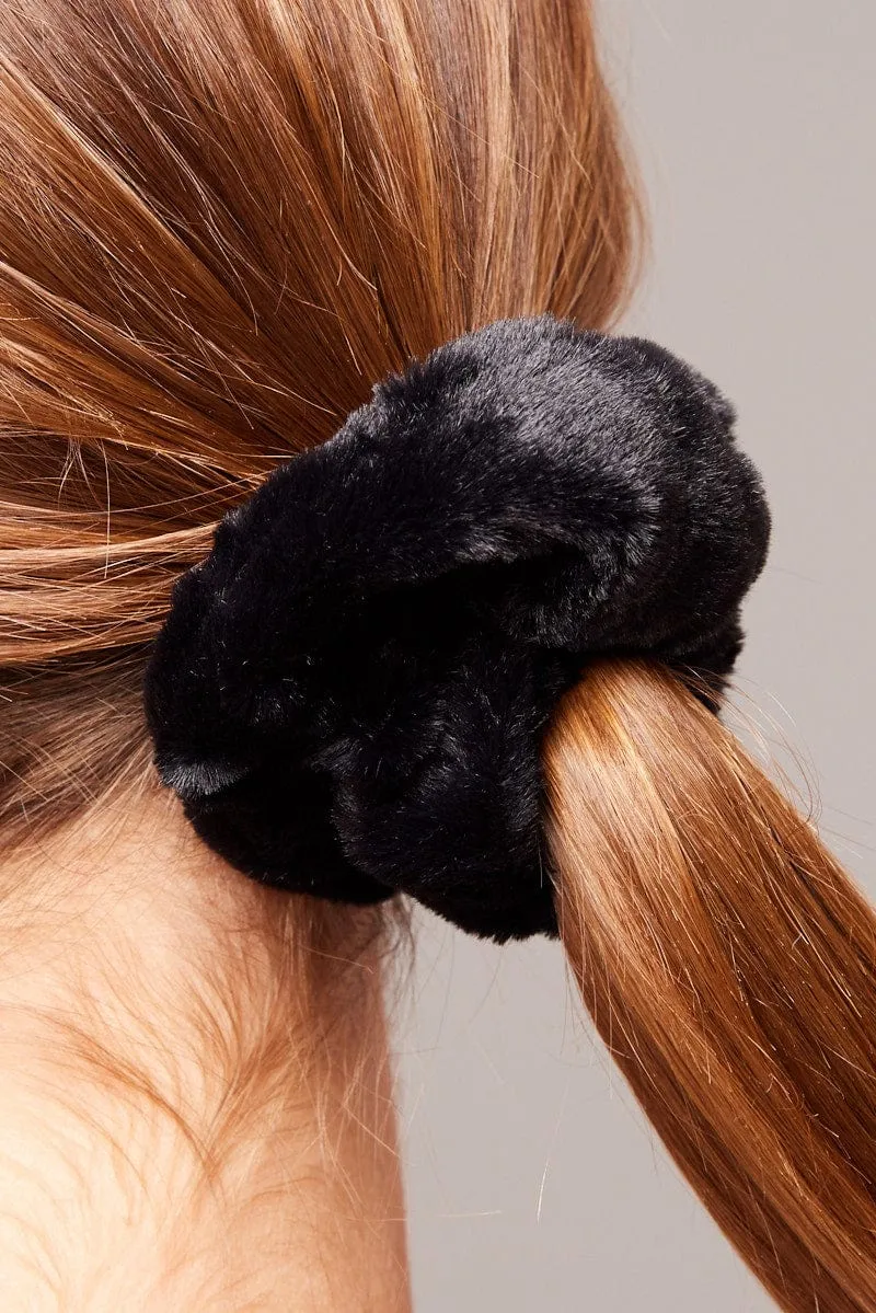 Multi 3 Pack Faux Fur Scrunchies sold by Ally Fashion product image thumbnail 3