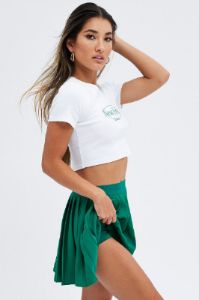 Green Mini Skirt Tennis High Rise sold by Ally Fashion