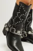 Black Western Boots with Hardware sold by Ally Fashion