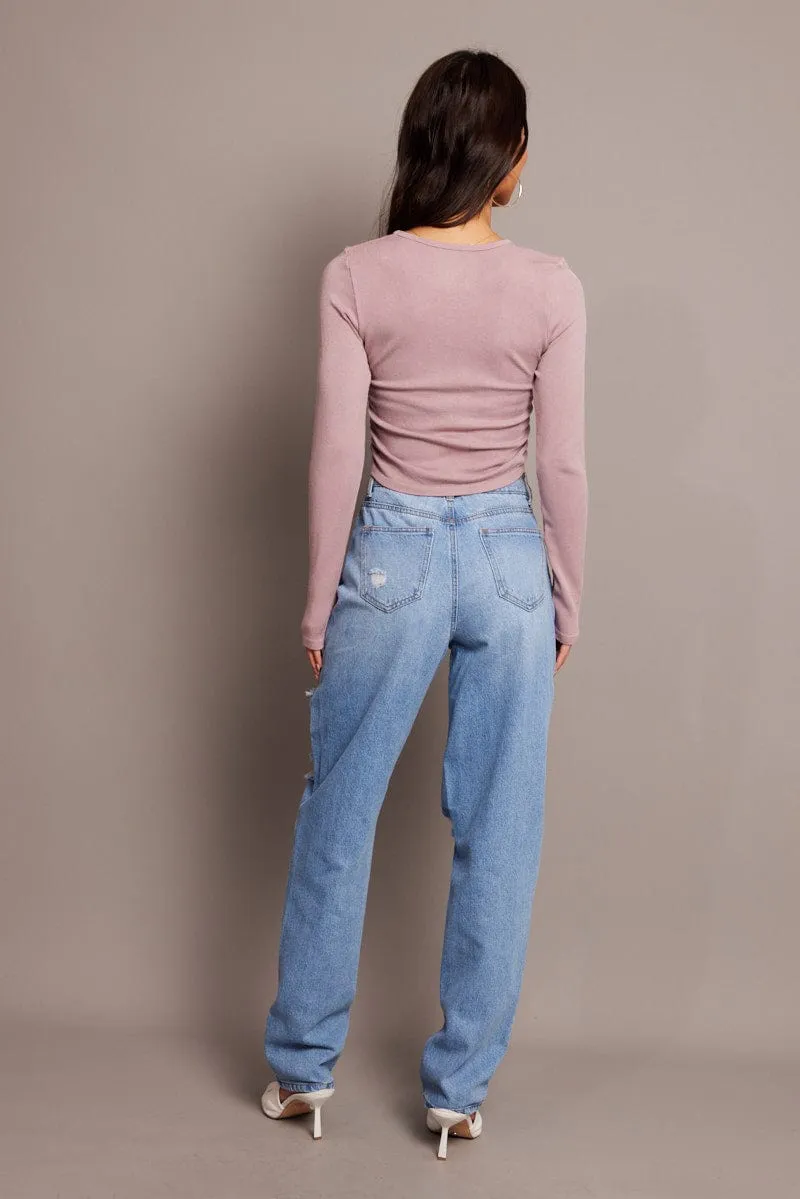 Denim Boyfriend Jean High Rise sold by Ally Fashion product image thumbnail 5