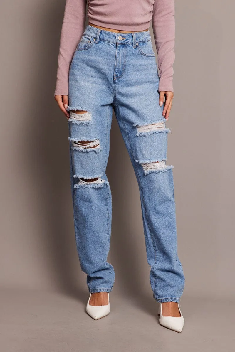 Denim Boyfriend Jean High Rise sold by Ally Fashion product image thumbnail 2