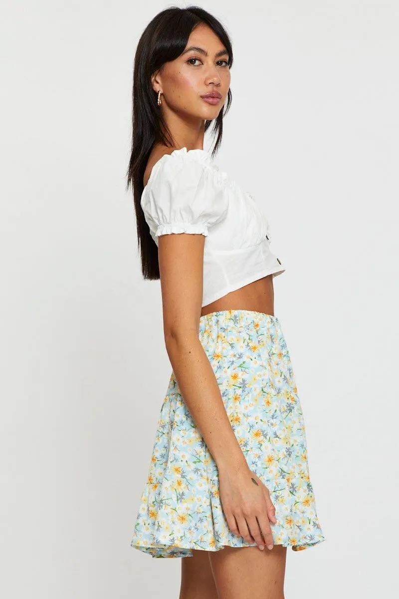 Print Flare Skirt Mini High Rise sold by Ally Fashion product image thumbnail 4