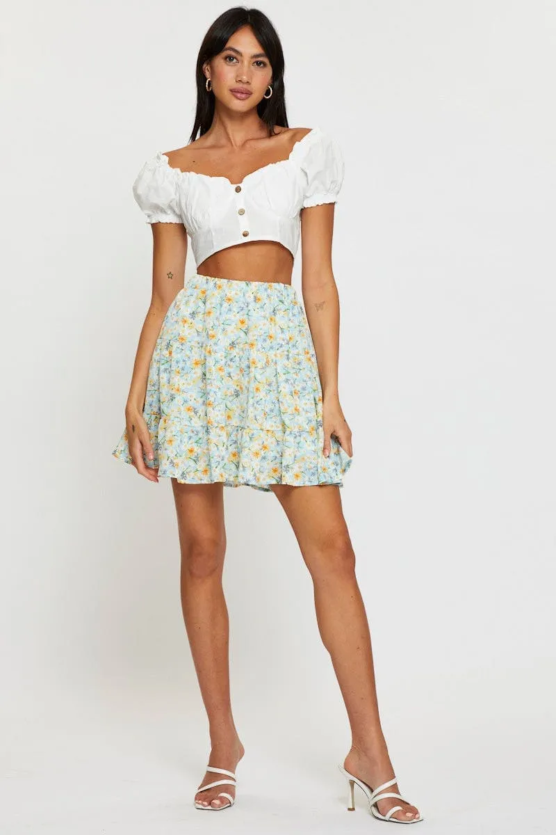Print Flare Skirt Mini High Rise sold by Ally Fashion product image thumbnail 3
