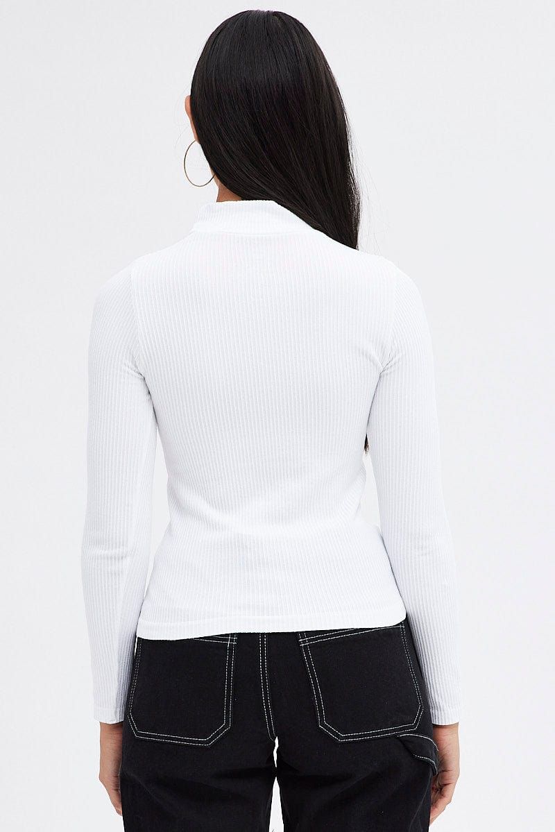 White Top Long sleeve High neck Seamless sold by Ally Fashion product image thumbnail 5