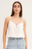 White Lace Cami Button Front sold by Ally Fashion