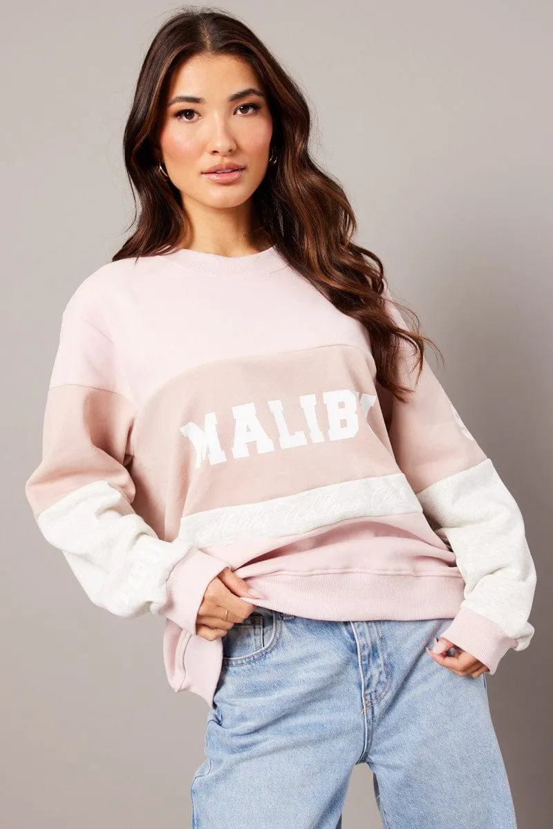 Pink Graphic Sweater Long Sleeve sold by Ally Fashion product image thumbnail 3