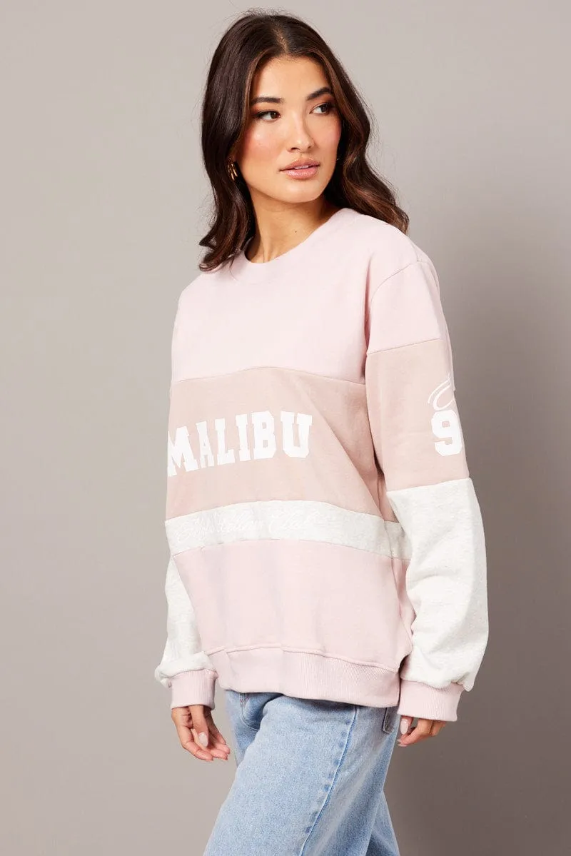 Pink Graphic Sweater Long Sleeve sold by Ally Fashion product image thumbnail 4
