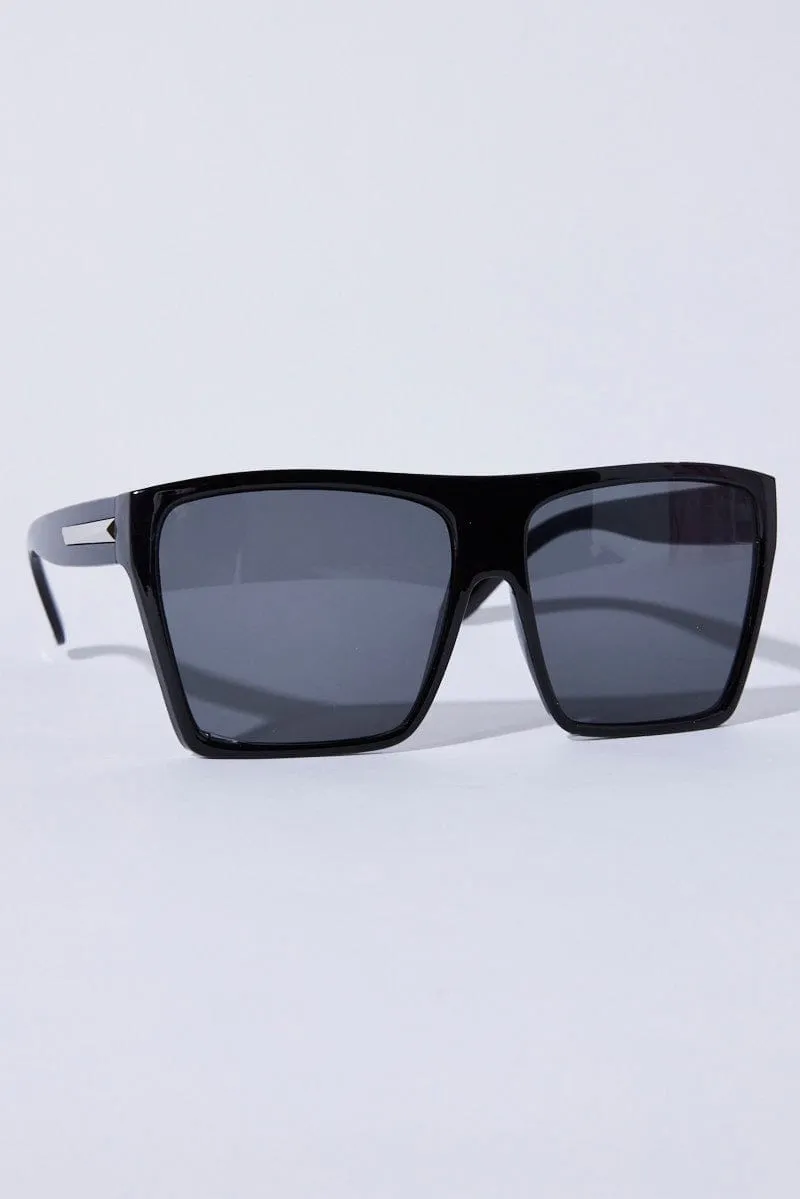 Grey Animal Print Oversized Square Sunglasses sold by Ally Fashion