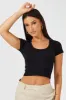 Black T Shirt Short Sleeve Round Neck Seamless sold by Ally Fashion
