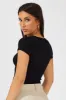 Black T Shirt Short Sleeve Round Neck Seamless sold by Ally Fashion