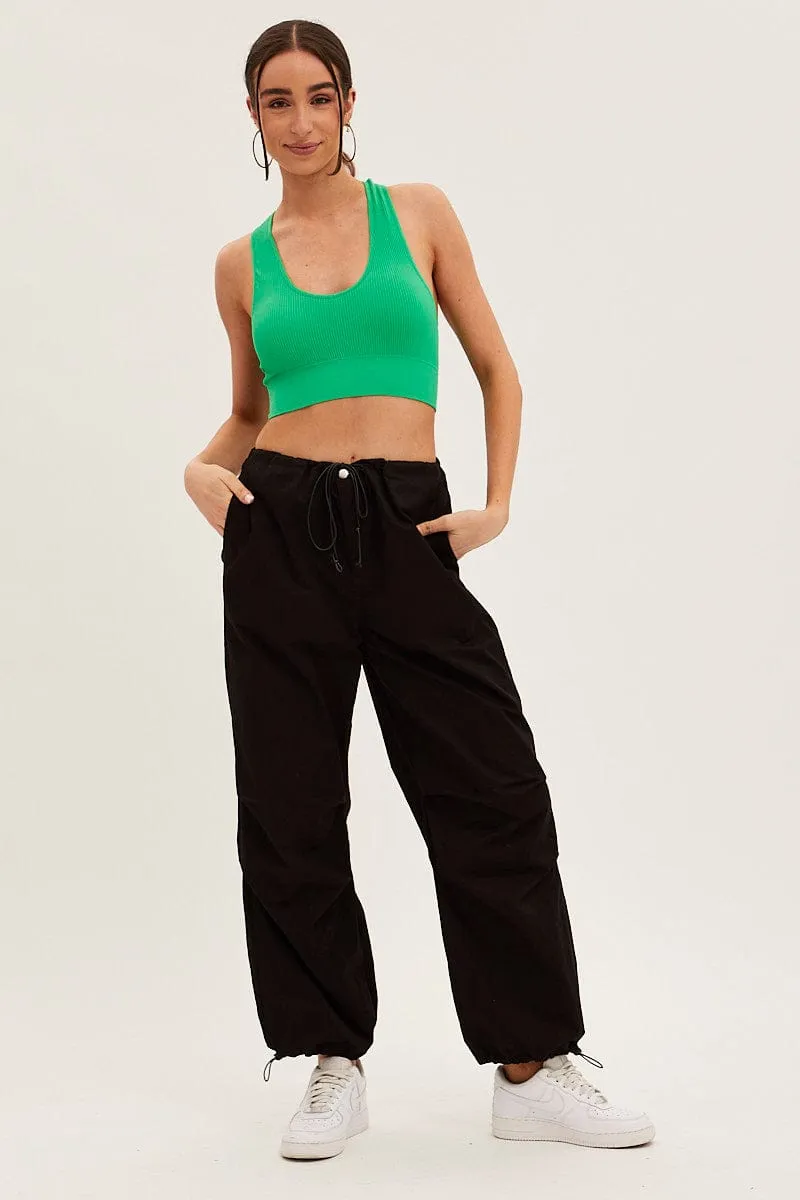 Green Seamless Crop Top Bralette sold by Ally Fashion product image thumbnail 2