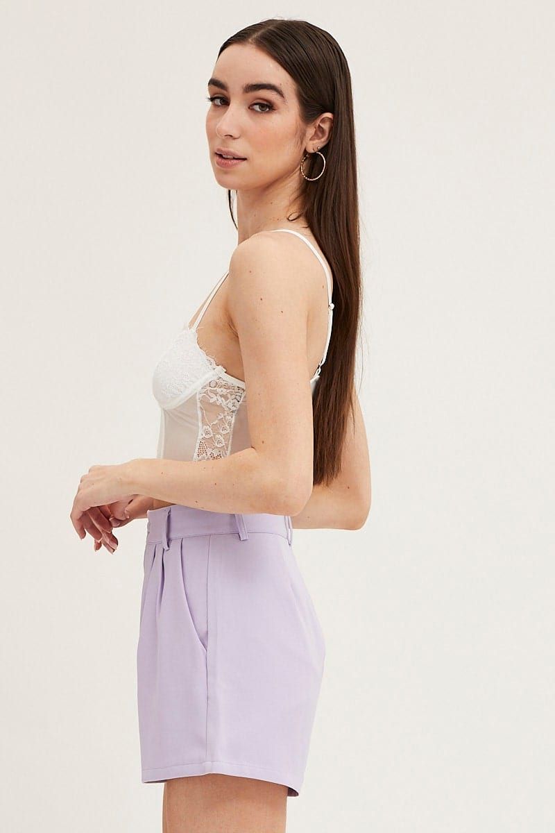 Purple High Rise Shorts sold by Ally Fashion product image thumbnail 4