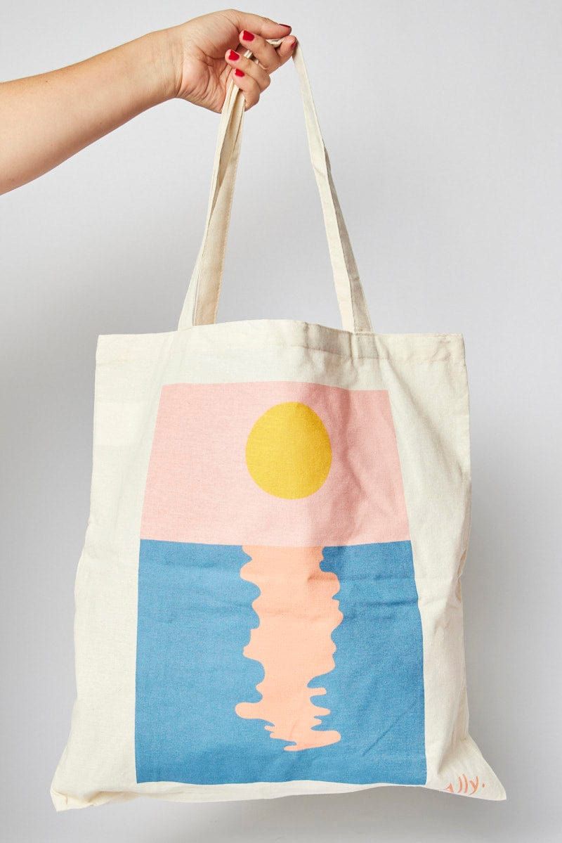 Multi Print Tote Bag Printed Sunset Lover sold by Ally Fashion