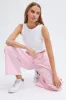 Pink Cargo Pants Mid-Rise Wide Leg Parachute sold by Ally Fashion