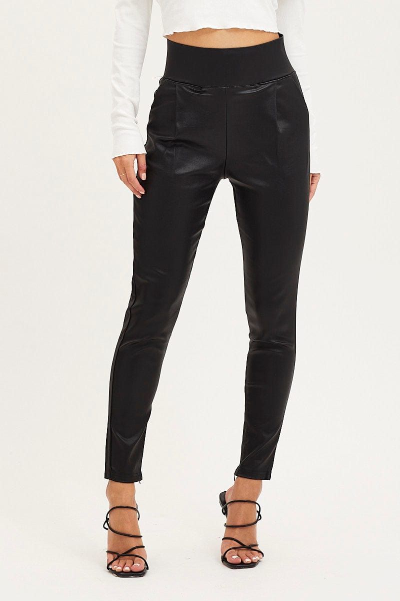 Black Slim Pants High Rise sold by Ally Fashion product image thumbnail 2