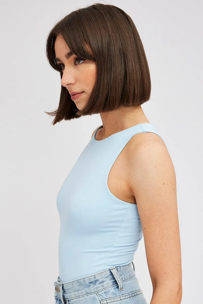 Blue Supersoft Bodysuit Sleeveless sold by Ally Fashion product image thumbnail 4