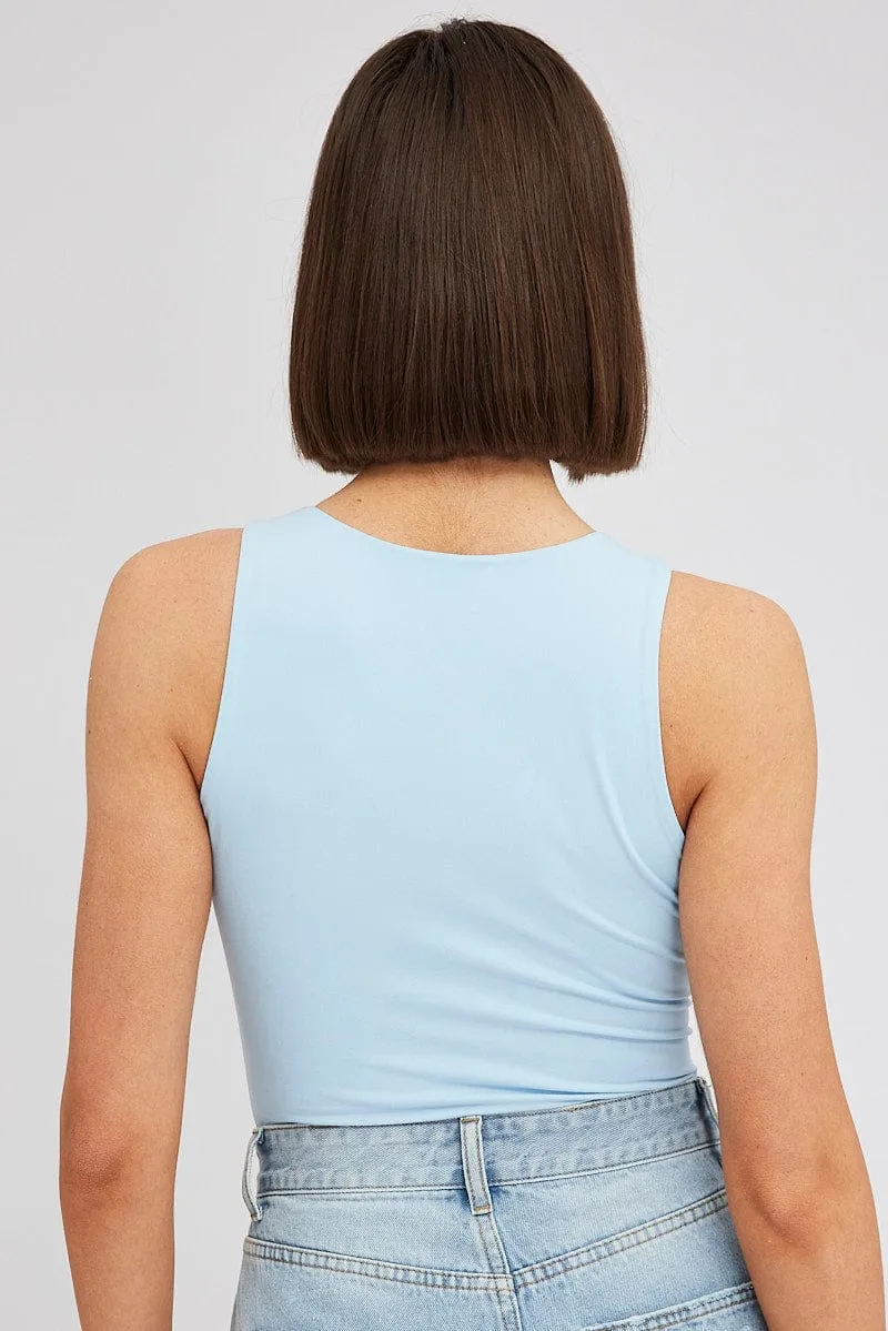 Blue Supersoft Bodysuit Sleeveless sold by Ally Fashion product image thumbnail 5