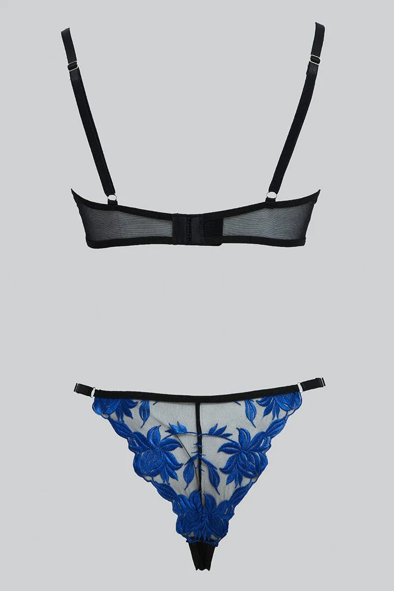 Blue Embroidered Lingerie Set sold by Ally Fashion product image thumbnail 2