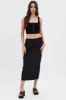 Black Parachute Skirt Cargo Mid Rise sold by Ally Fashion