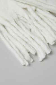 White Chunky Fluffy Tassel Scarf sold by Ally Fashion
