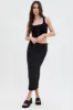 Black Parachute Skirt Cargo Mid Rise sold by Ally Fashion