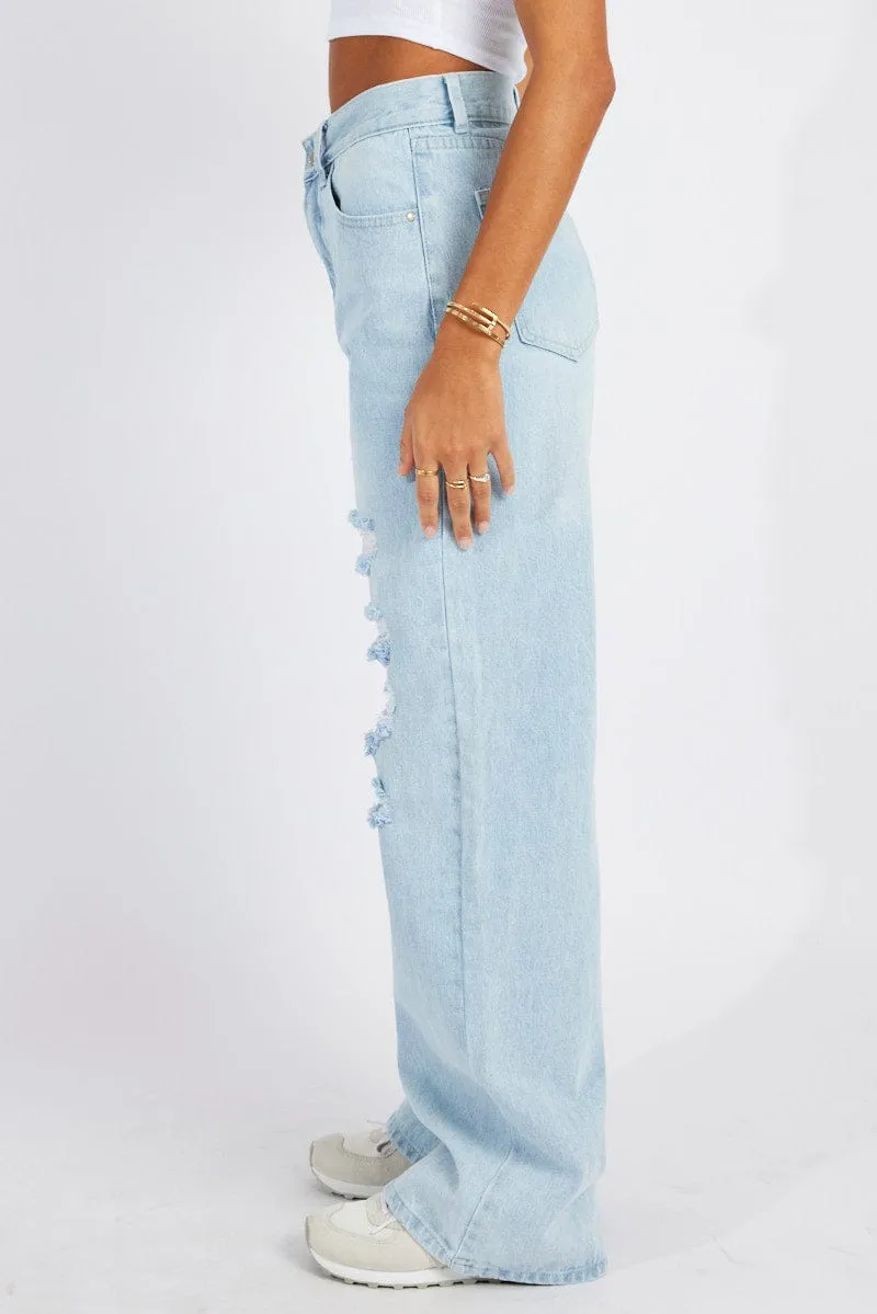 Denim Wide Leg Jean High Rise sold by Ally Fashion product image thumbnail 4