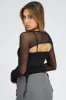 Black Garter Corset Shrug Long Sleeve Mesh sold by Ally Fashion