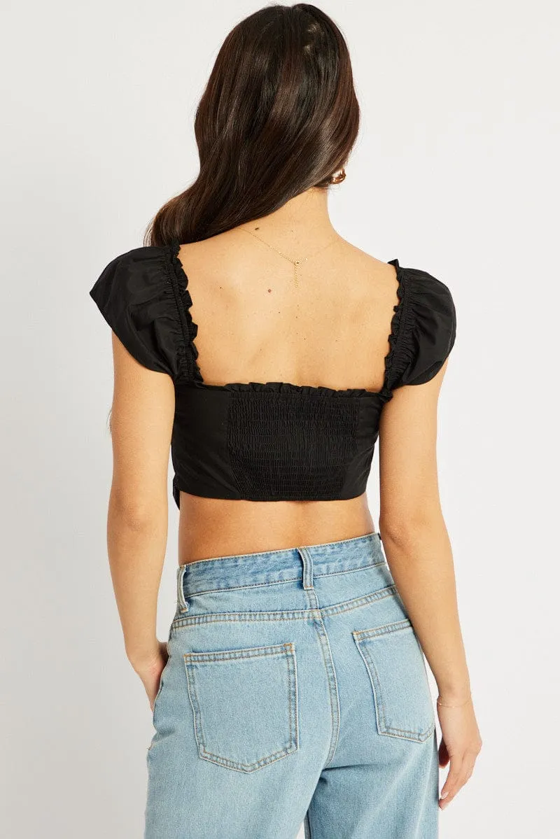 Black Corset Top Short Sleeve sold by Ally Fashion product image thumbnail 5