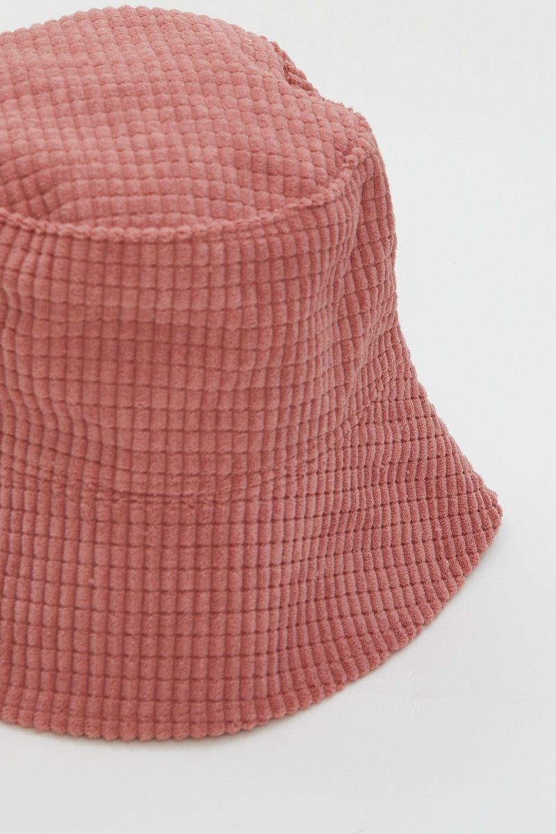 Pink Corduroy Bucket Hat sold by Ally Fashion product image thumbnail 4