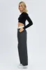 Grey Wide Leg Pants Turn Down Waist Low Rise sold by Ally Fashion