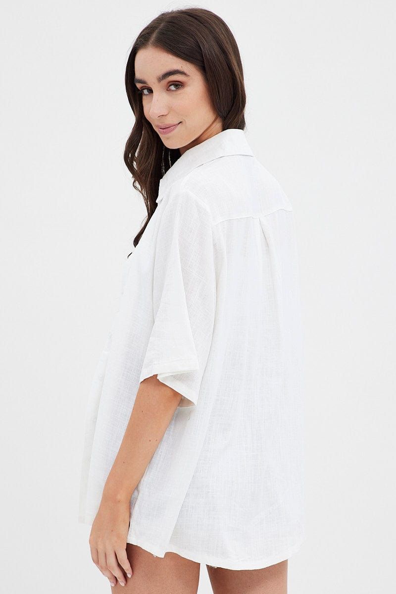 White Shirt Collar Short Sleeve sold by Ally Fashion product image thumbnail 5