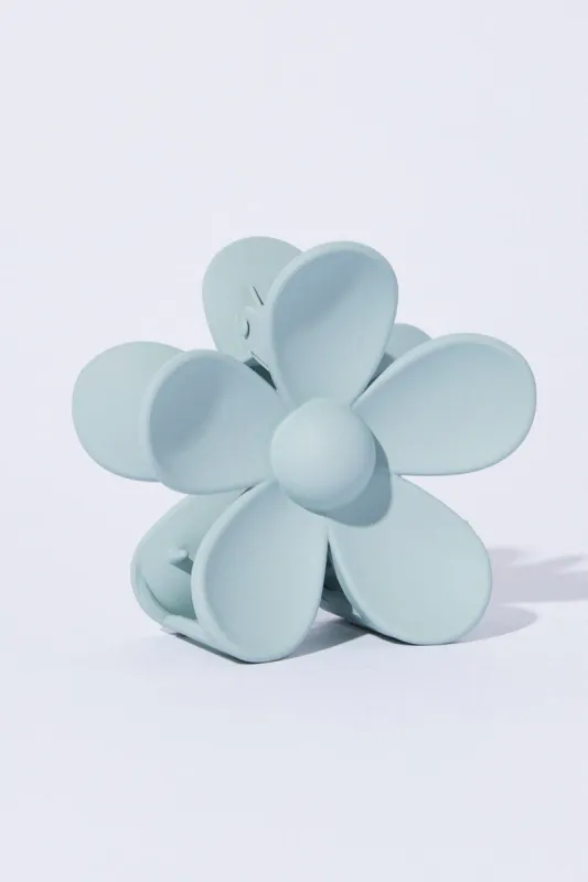 Green Flower Design Hair Claw Clip sold by Ally Fashion