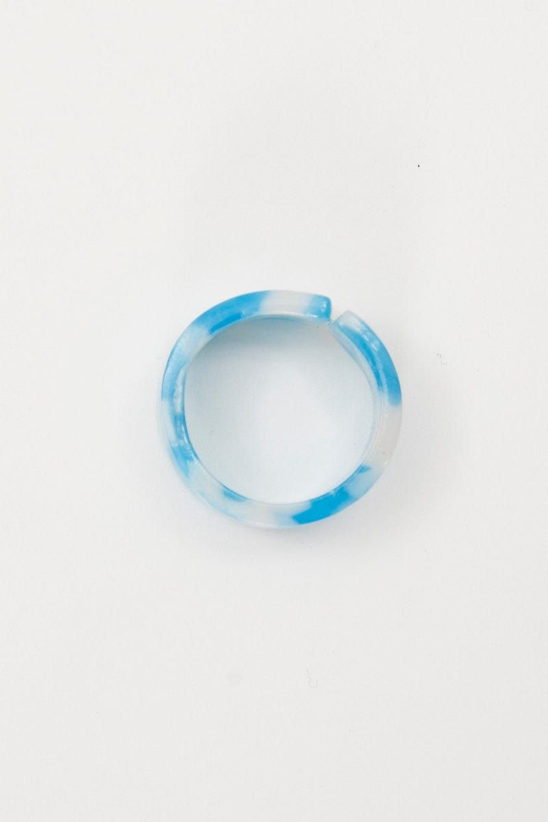 Blue Marble Chunky Plastic Ring sold by Ally Fashion product image thumbnail 2