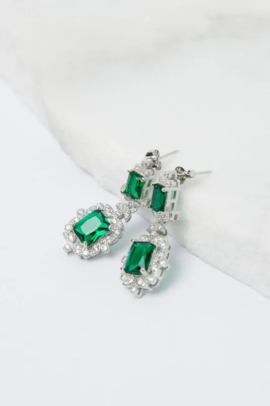 Green Crystal Earrings sold by Ally Fashion