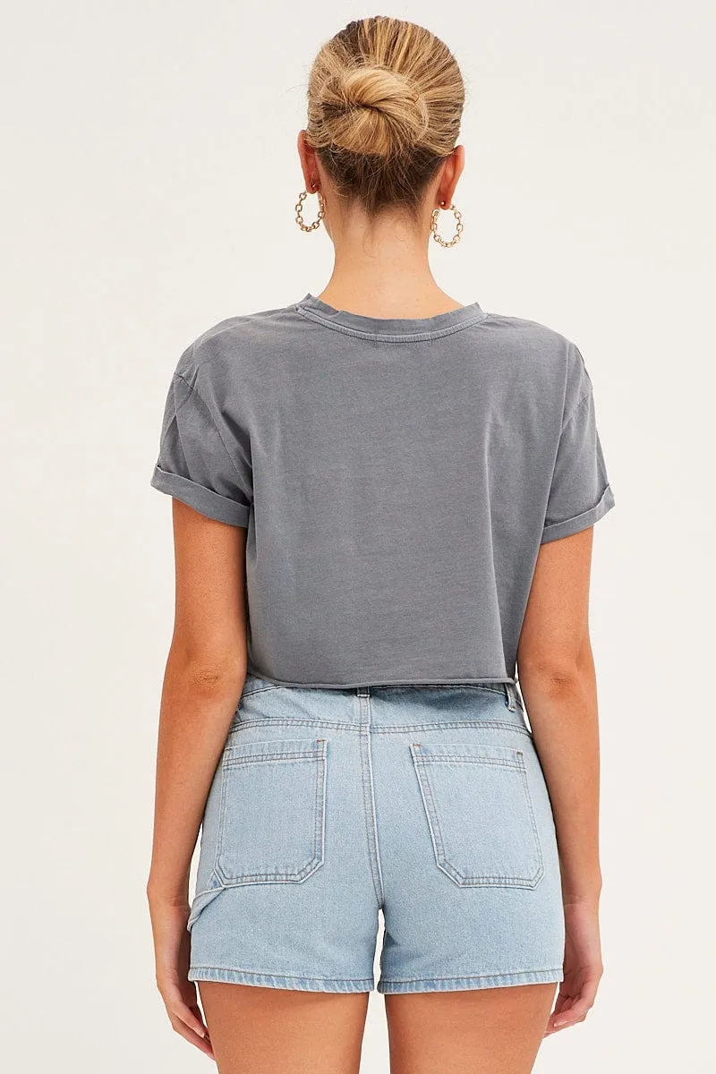 Blue Carpenter Denim Shorts High Rise sold by Ally Fashion product image thumbnail 5