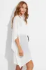 White Short Sleeve Shirt Collared Longline sold by Ally Fashion