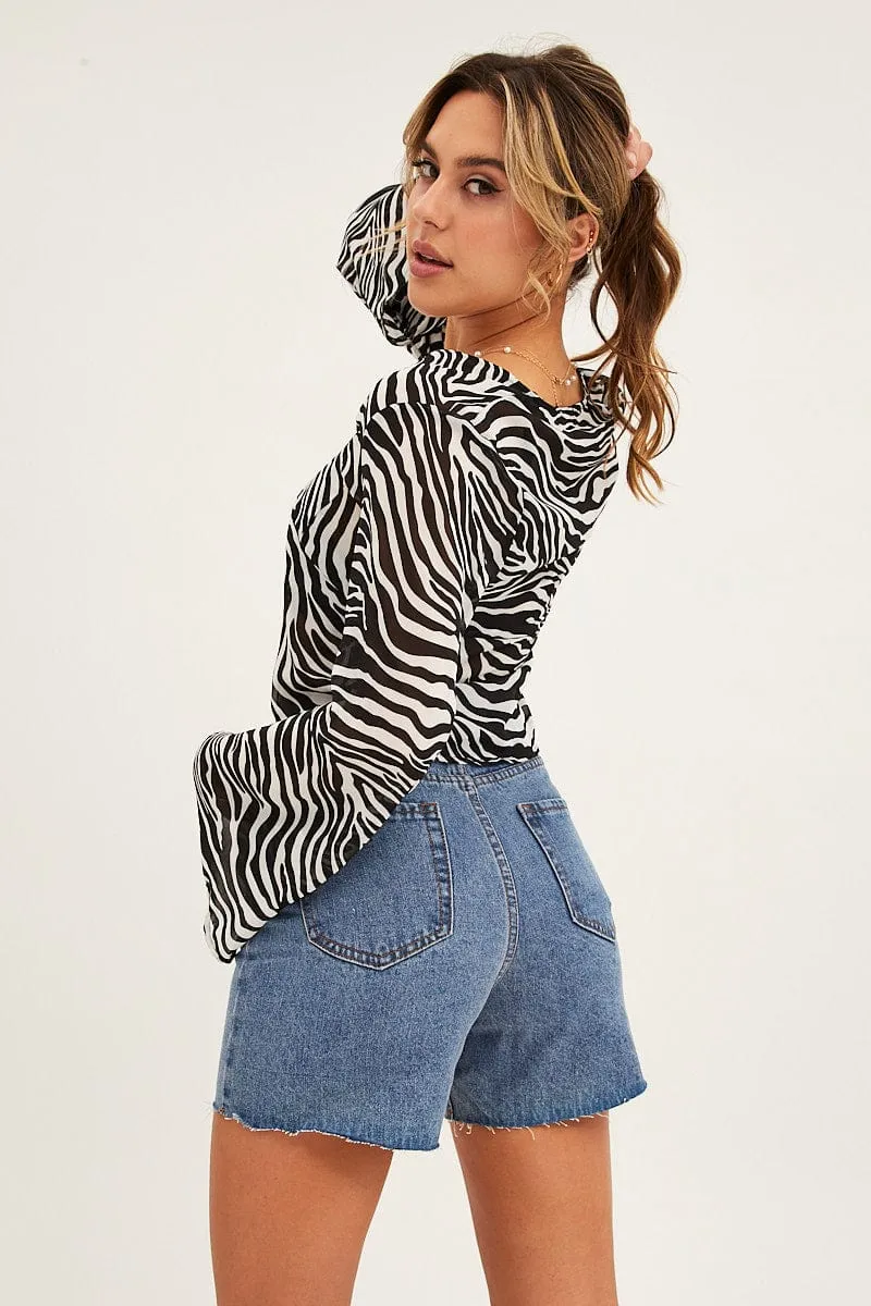 Blue Shorts High Rise Longline sold by Ally Fashion product image thumbnail 5