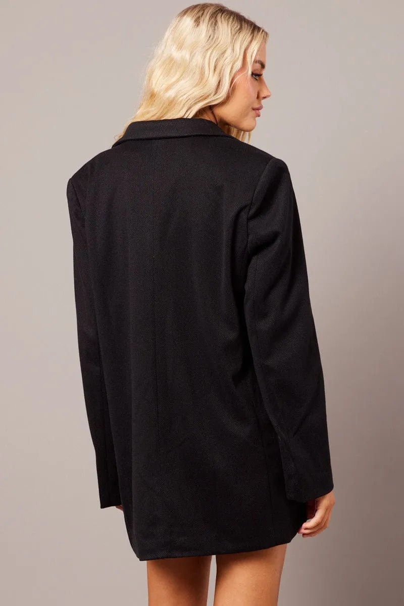 Black Oversized Blazer Long Sleeve sold by Ally Fashion product image thumbnail 5