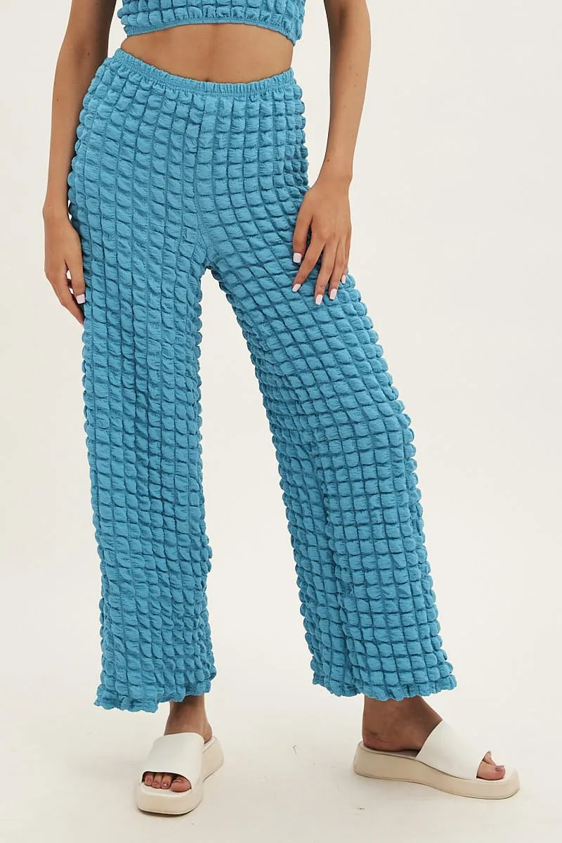 Blue Wide Leg Pants sold by Ally Fashion product image thumbnail 2