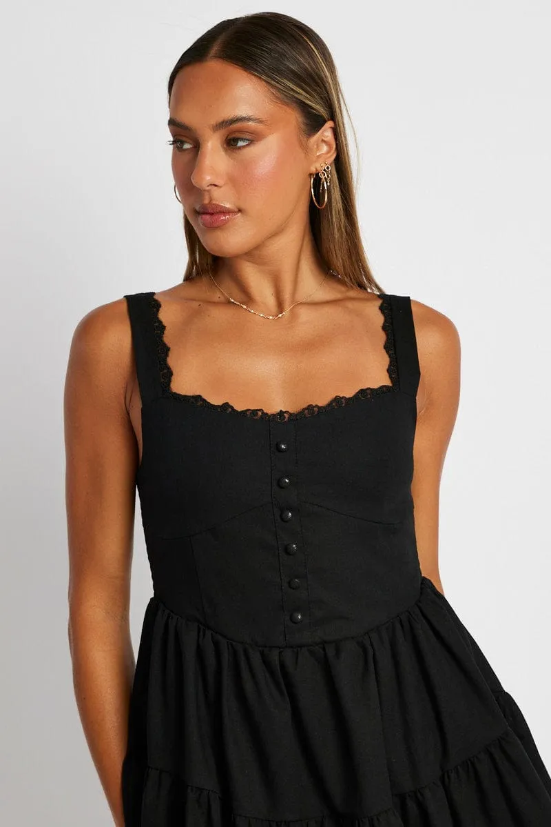 Black Fit And Flare Dress Mini sold by Ally Fashion product image thumbnail 3