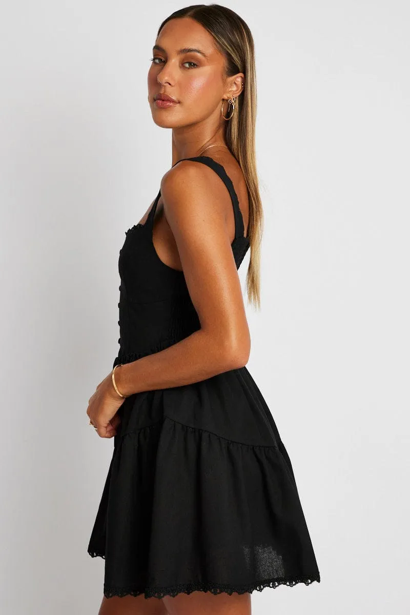 Black Fit And Flare Dress Mini sold by Ally Fashion product image thumbnail 4