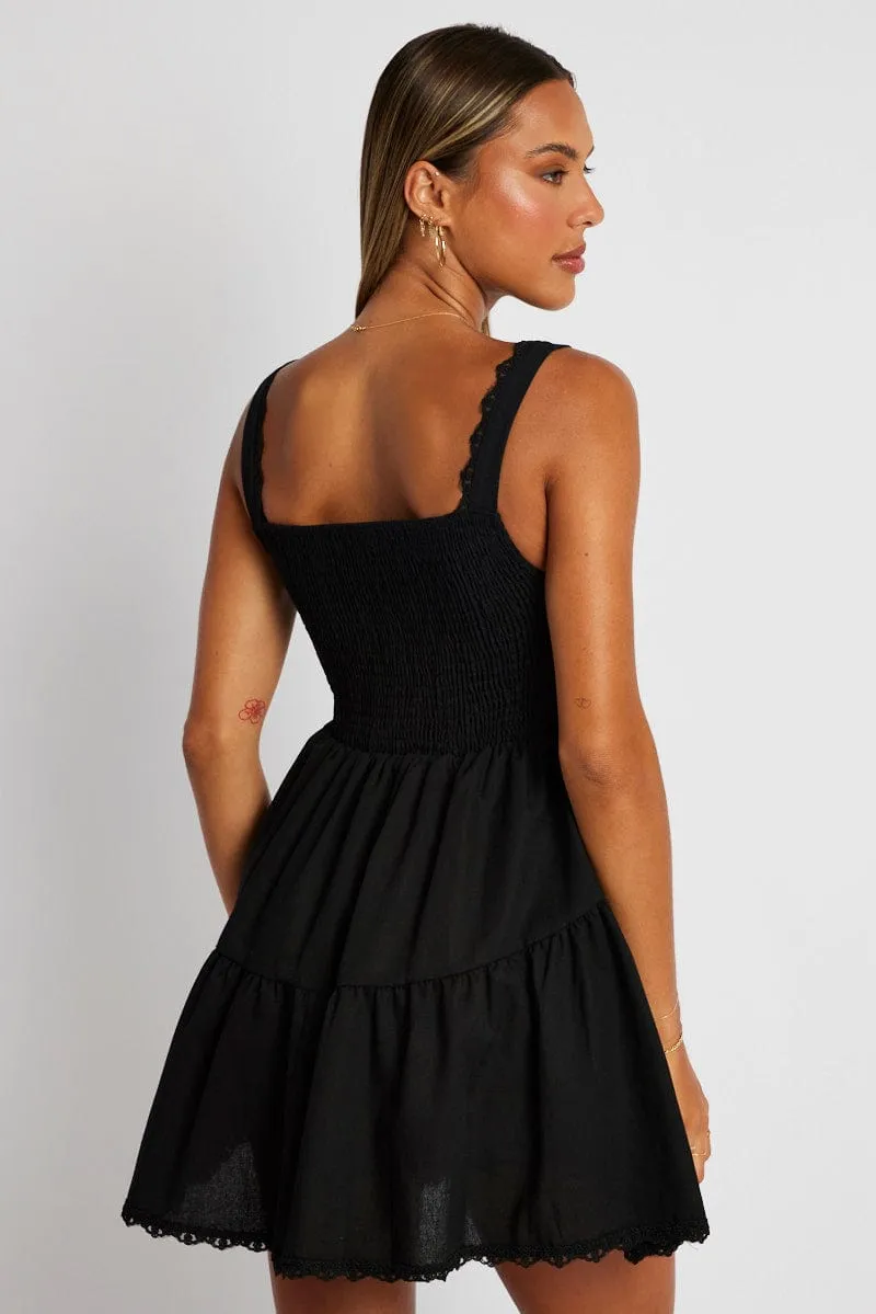 Black Fit And Flare Dress Mini sold by Ally Fashion product image thumbnail 5