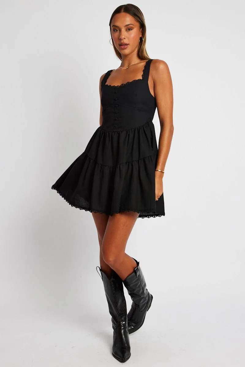Black Fit And Flare Dress Mini sold by Ally Fashion product image thumbnail 2