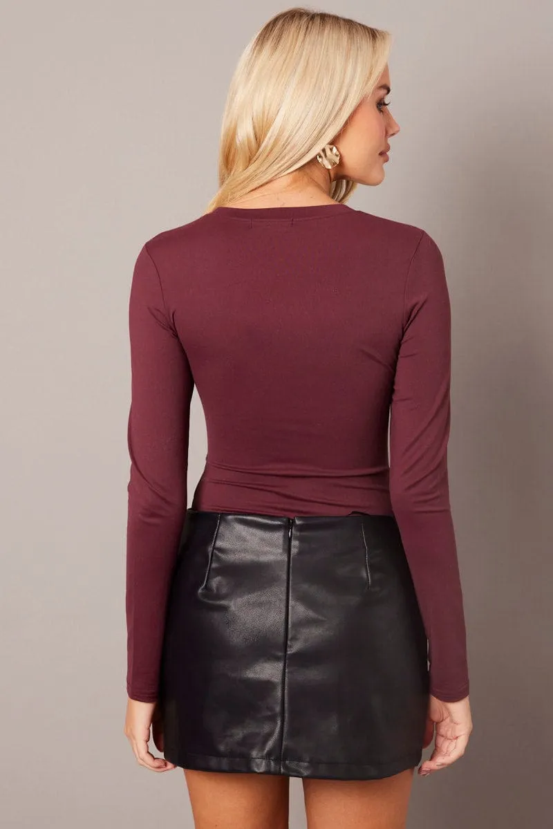 Red Supersoft Bodysuit Long Sleeve sold by Ally Fashion product image thumbnail 4